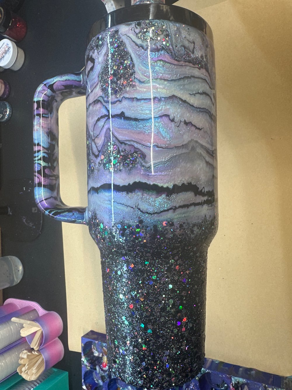Image of 40oz glitter ghost