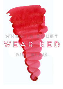 Image of Comic Relief Special Edition fashion poster: Bill Blass 'red' quote