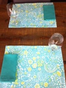 Image of 12 Piece Set - Harmony - Placemats w/Matching Napkins Or Wine Glass Coasters