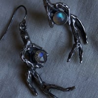Image 1 of Antler Labradorite Earrings