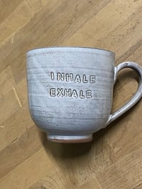 Image 2 of Debossed ‘INHALE EXHALE ’ Mug