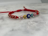 Image 2 of COLORFUL  EYE BRACELETS red