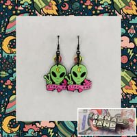 'Stay Rad' Alien Earrings