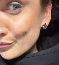 Náušnice LouLou Černá X Třpytivá