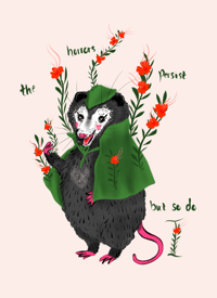 The horrors persist ( possum with cape edition) 