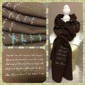 Image of Handprinted "I AM WHAT I AM' scarf