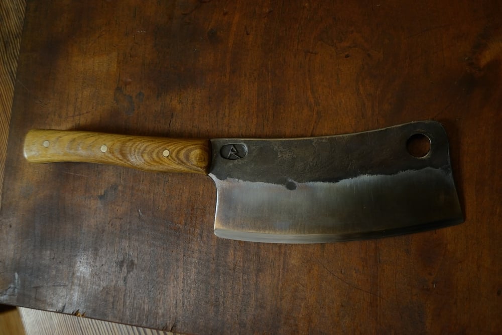 Hand Professional Meat Cleaver / Red