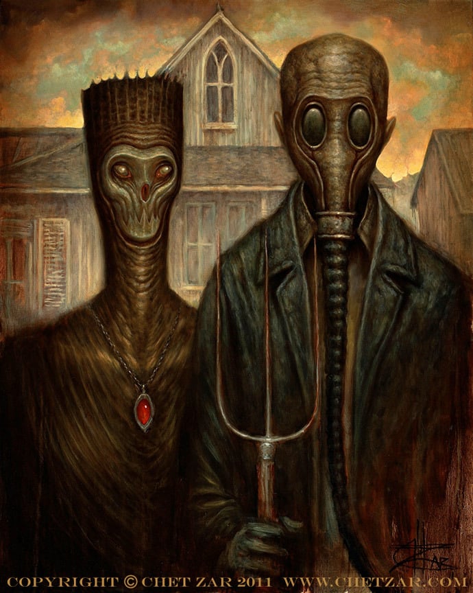 "Post American Gothic"  Limited Edition Canvas Giclee- 16x20"