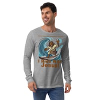 Image 11 of I Ride With Jesus Surfing Unisex Long Sleeve Tee