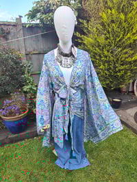 Image 2 of Pefkos co ord sarong set 70s mix with tassles