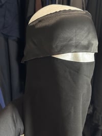 Image 2 of Satin Band Extra Long Niqab 