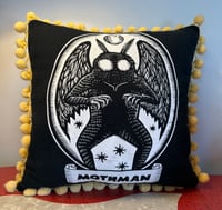 Image 2 of Upcycled “MOTHMAN” tour van t-shirt pillows