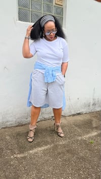 Image 1 of White Relaxed Crew Neck Tee