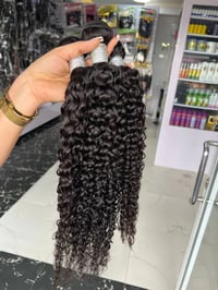 Image 1 of Peruvian Jerry Curl Bundles + Frontal 