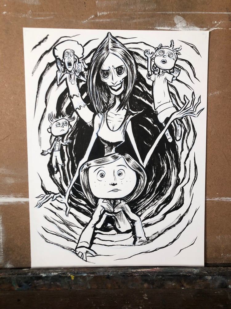 Image of CORALINE 9x12 ORIGINAL ART