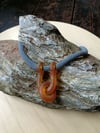 ‘Rust’ Glass Shackle, Loop & Rope Mooring Necklace