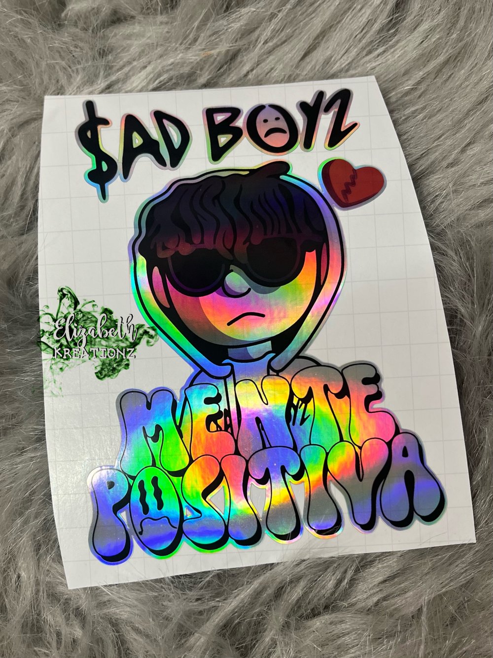 Sad Boyz|Girlz Mente Positiva Holographic Car Decal