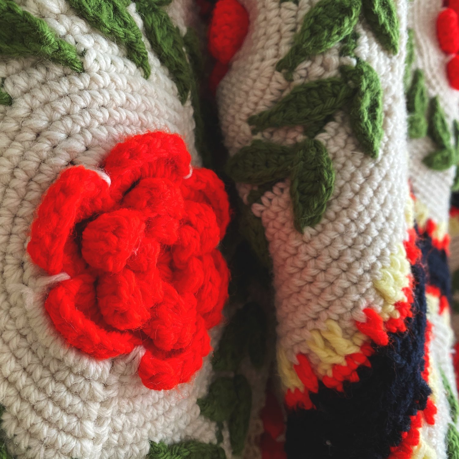 Image of Hexagon Roses Granny Sweater