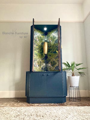 Image of Double Corner Drinks Cabinet in deep grey