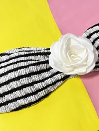 Image 2 of 3D Rose Striped Bandeau Bikini