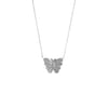 Silver Buttefly V Necklace