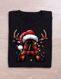 Image 1 of Christmas Alphabet Letters Shirt