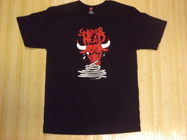Image of "SneakerHead" Crewneck T-Shirt (Presented in Black)