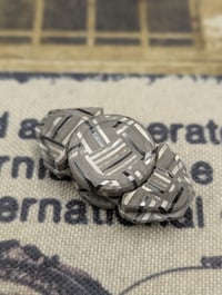 Image 9 of *Drop Spinner LordVader-Bar in Basket Weave Zircuti Etched