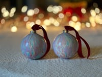 Image 1 of Marbled Ornaments - Gingerbread