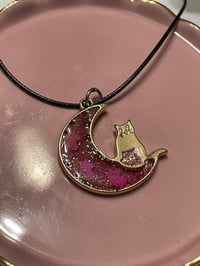 Image 1 of Moonlit Magic Necklace – Pink Unicorn Glitter Edition