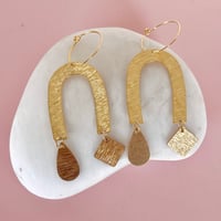 Image 2 of Brass Horseshoe Shapes Earrings