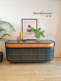 Image 6 of Mid Century Luxury Sideboard Nathan | Curved Teak Sideboard Grey