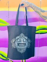 Image 2 of Silver Barong on black tote bag