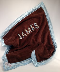 Image of Dark Brown Personalized B. Covered Blanket