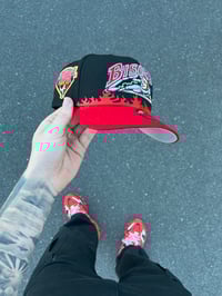 Image 1 of  BLACK TRI TONE BUFFALO BISONS CUSTOM FITTED CAP