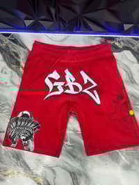 Red -GBZ X COLDSHOOTER  shorts 