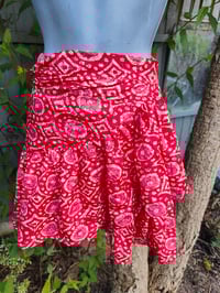 Image 5 of TULUM Tie dye co ord frill skirt  set 💜 red and pink