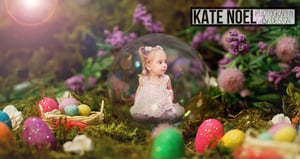 Image of Easter Bubble Template