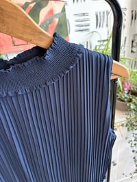 Image 2 of NWT blue pleated dress