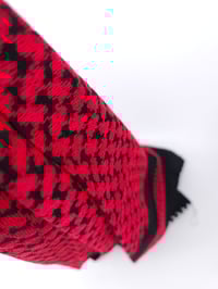 Image 3 of Neon red & Black Keffiyeh (Made in Jordan)