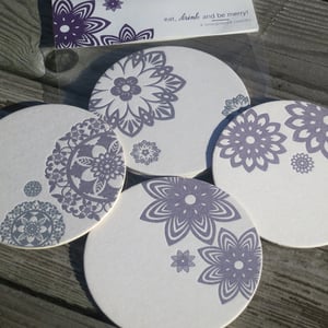 Image of Asian Ornaments Letterpress Coasters