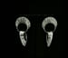 Image of Silver Double Circle Ridged Pierced Earrings 