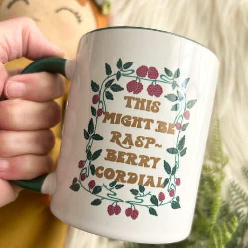 Image of This Might Be Raspberry Cordial Coffee Mug // 11oz // Green