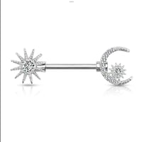Image 1 of Sun & Moon Nipple Ring