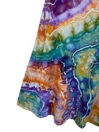 Image 4 of XL Stretch Knit Fit and Flare Midi Dress in Geode Ice Dye