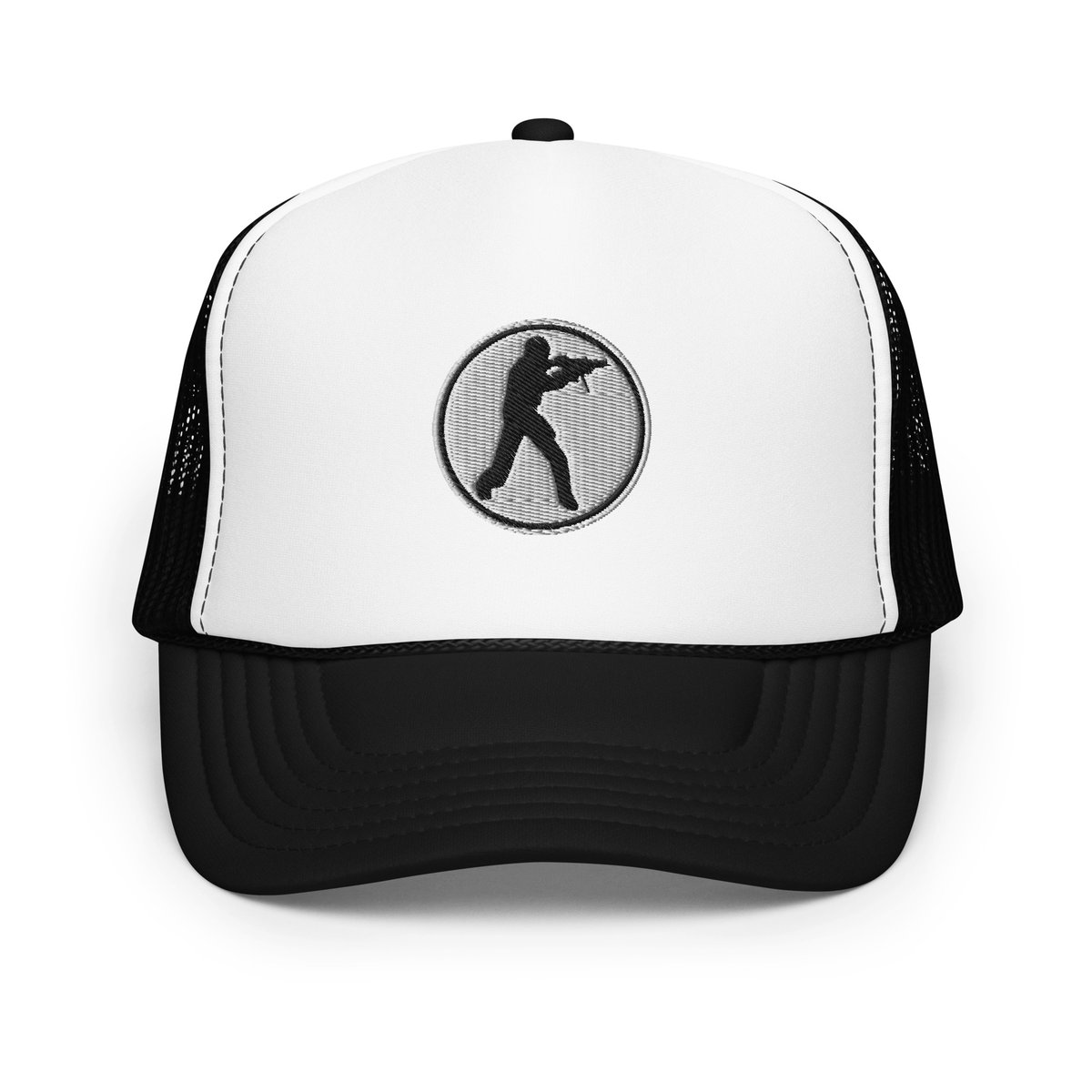 NEW Planet Fitness Black & White Snapback Trucker Hat Cap Thumbs Up