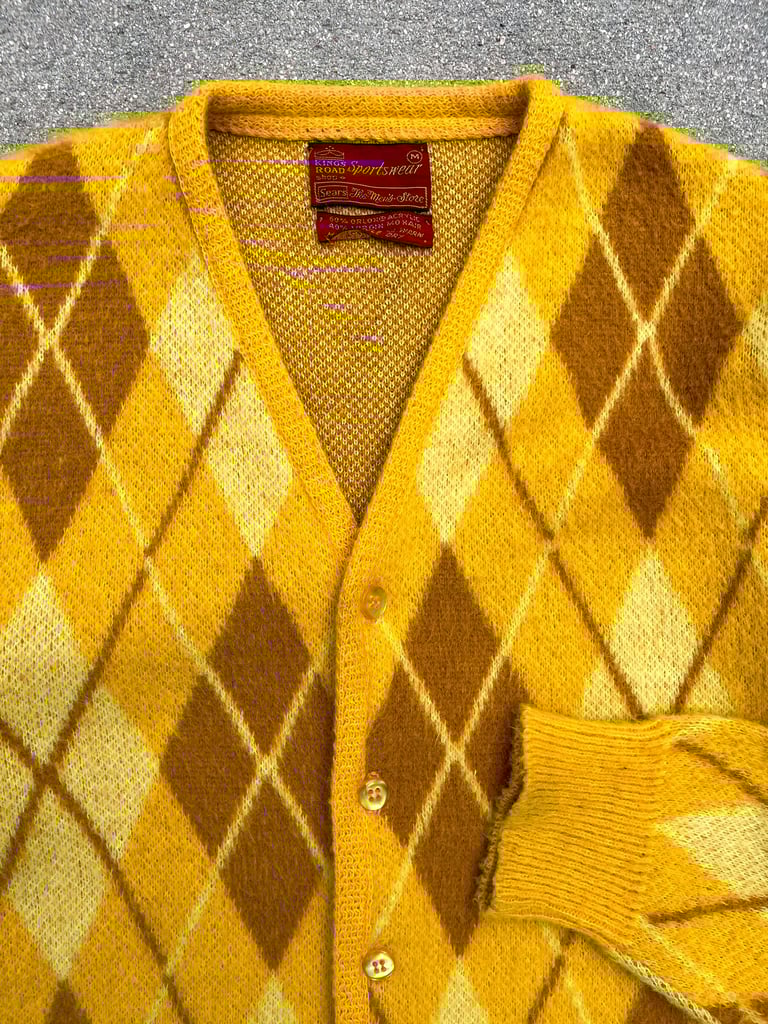 60s Kurt Cobain Mohair Cardigan (M) Image 3