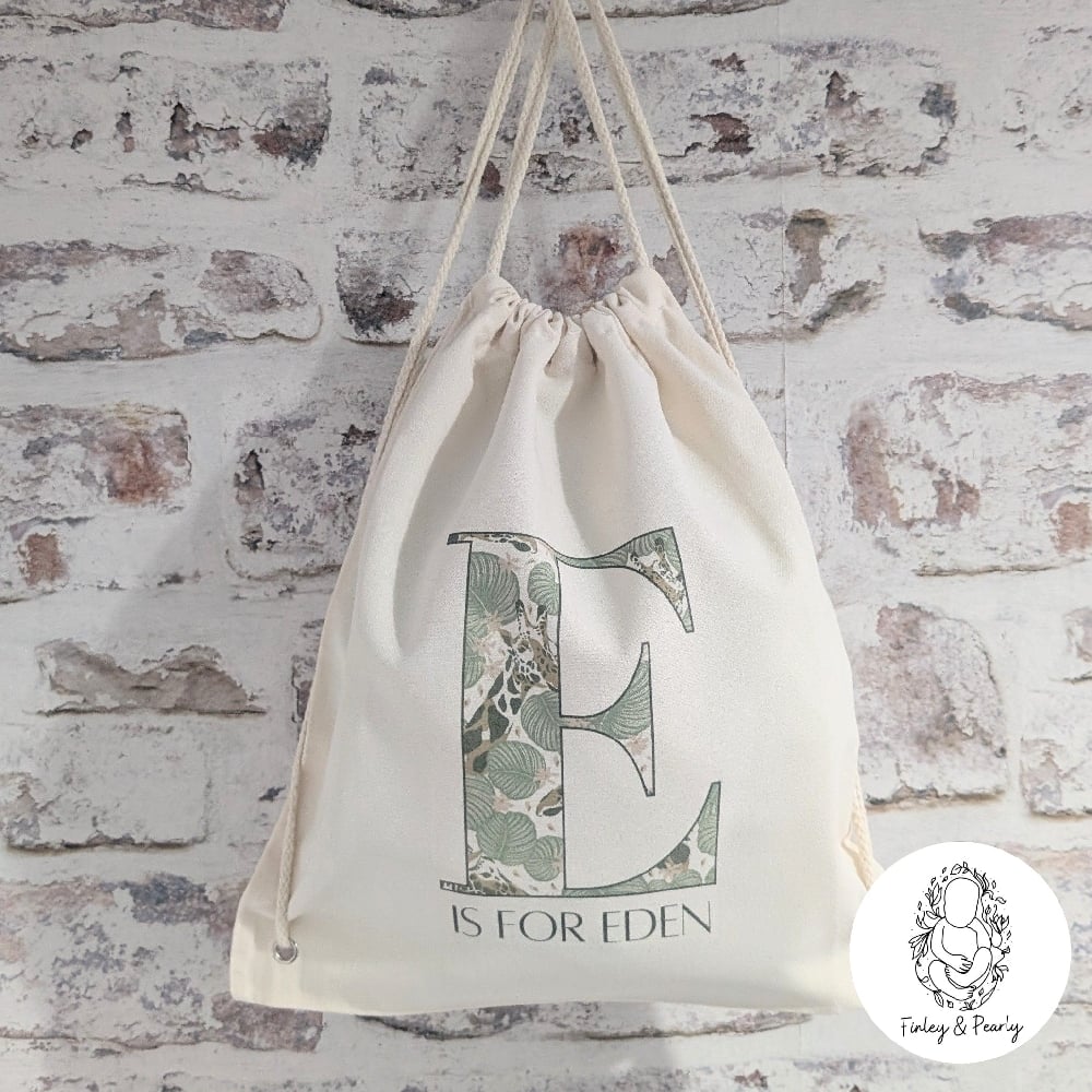 BAG: Animal Letter Drawstring