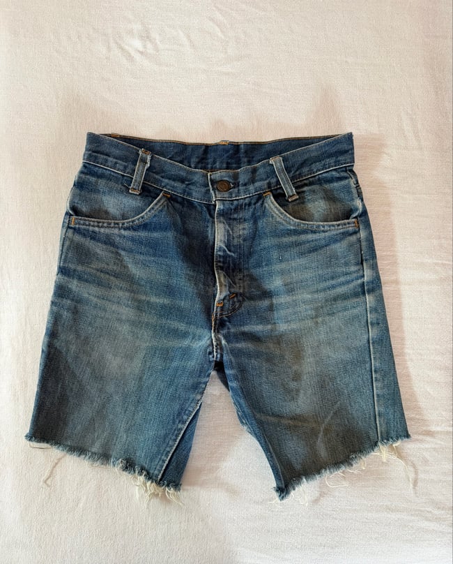 late 60s Levi's best patina cut offs 