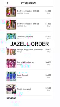 Jazell order 